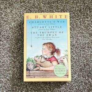 Kids Book Set - Charlotte's Web, Stuart Little, The Trumpet of the Swan